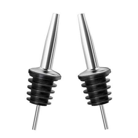 Final Touch Final Touch Black/Silver Stainless Steel/Silicone Bottle Pourer FTA7003